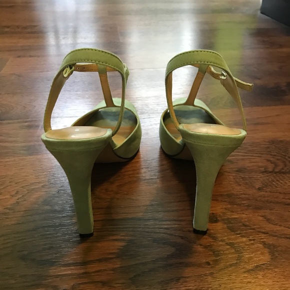 Turquoise Suede Heels - Picture 4 of 5